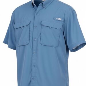 Men's Blue Short Sleeve Shirt